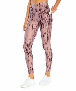 Marika | Elderberry Distress Snakeskin Pocket Drift 27" Leggings - Women