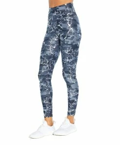 Marika | Ombré Blue Crackle Foil Zen Ankle 25" Leggings - Women -Outlet Marika Store zu106339920 alt 2 tm1654208891