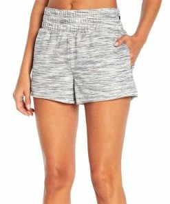 Marika | Heather Gray Distressed Mila Pocket 3'' Shorts - Women
