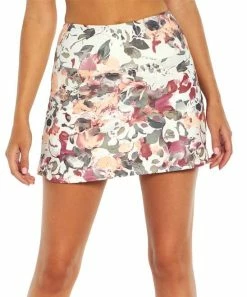 Marika | White & Red Multicolor Floral Leah Pocket Skort - Women