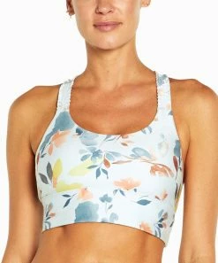 Marika | White & Blue Playful Floral Racerback Sports Bra -Outlet Marika Store zu107634702 alt 2 tm1665689044
