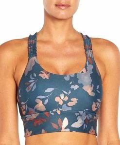 Marika | Midnight Navy Floral Paisley Sports Bra