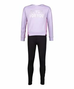 Marika | Lavender 'Be You For Your' Sweatshirt & Black 'Be You' Leggings - Girls
