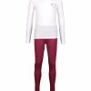 Marika | White Heart Tee & Cranberry Leggings - Girls