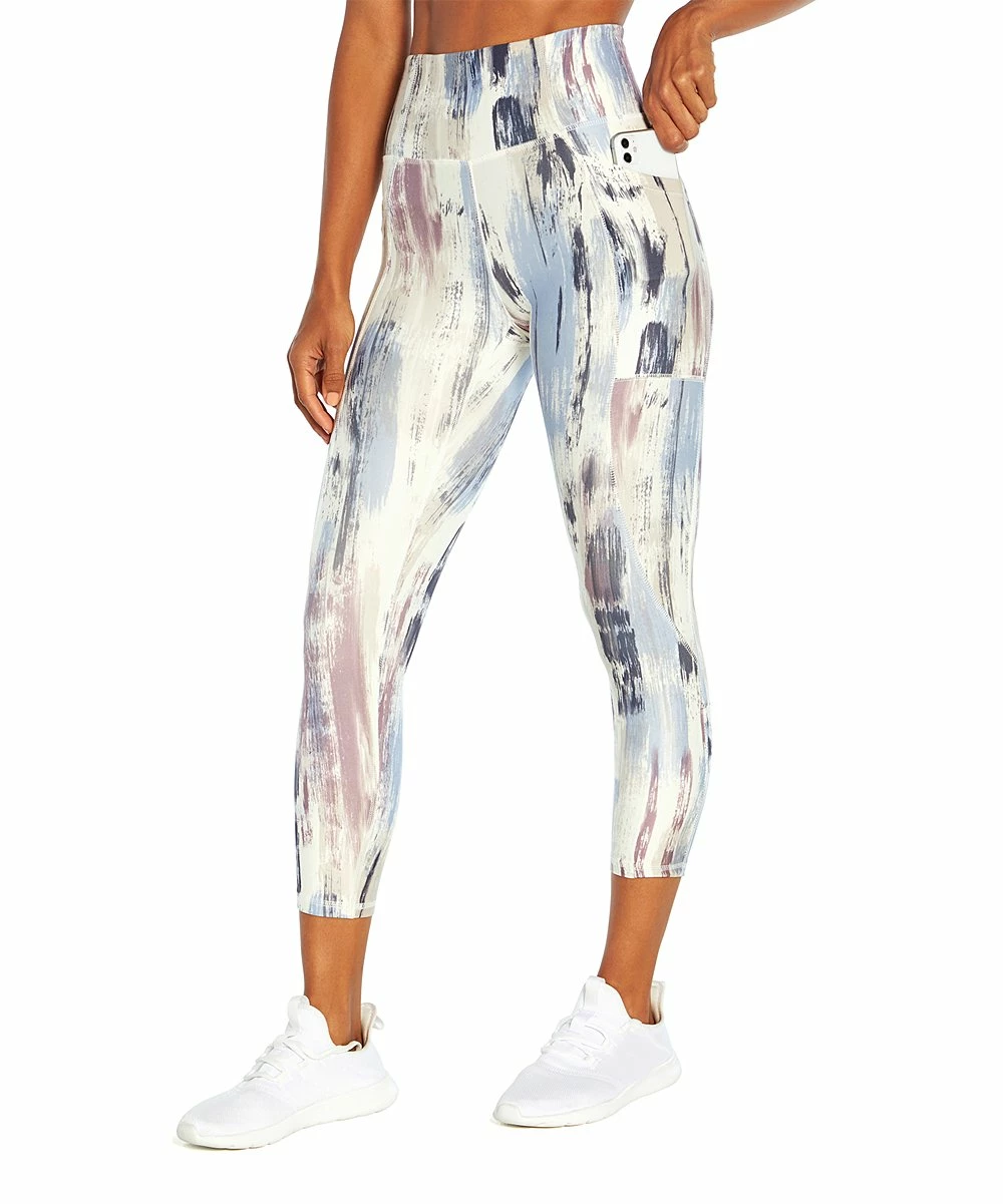 Marika | White Distressed Wash Abigail Pocket 22'' Capri Leggings - Women 3 Marika | White Distressed Wash Abigail Pocket 22'' Capri Leggings - Women