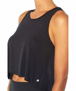 Marika | Black Essential Hi-Low Crop Tank - Women -Outlet Marika Store zu107921144 alt 1 tm1659701271