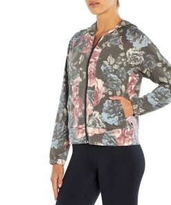 Marika | Blue Ombré Country Floral Agnes Zip-Up Jacket - Women