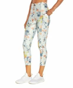 Marika | White Floral Jenna Pocket Capri Leggings - Women