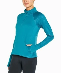 Marika | Dragonfly Blue Gaia Thumbhole Raglan Pullover - Women