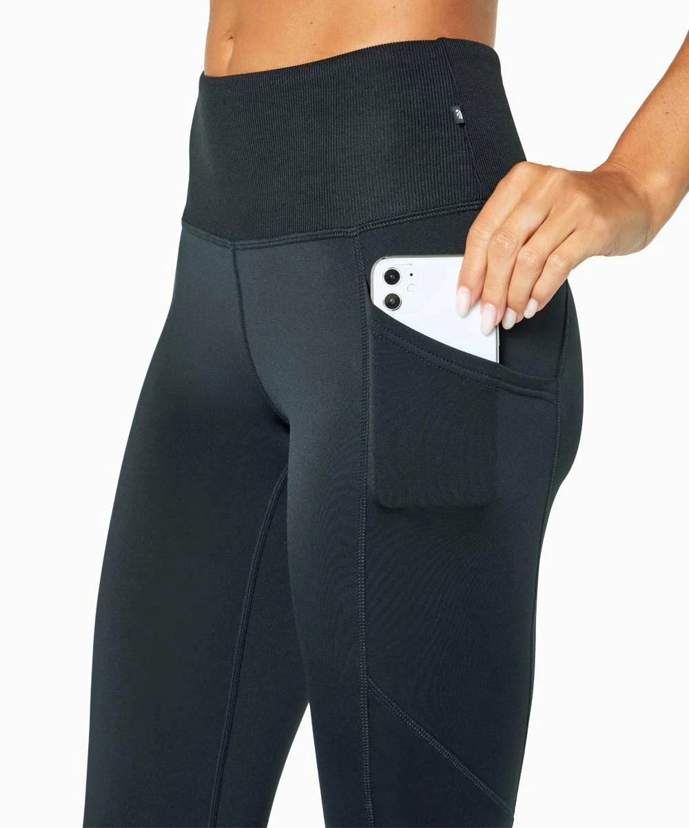 Marika | Black Sasha Tek Pocket Fleece High-Waist 27'' Leggings - Women 5 Marika | Black Sasha Tek Pocket Fleece High-Waist 27'' Leggings - Women - Image 3
