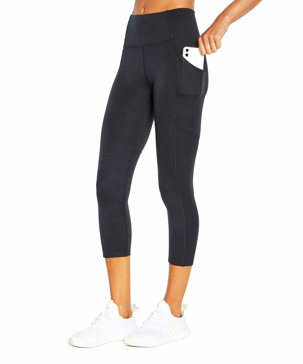 Marika | Black Jenna Pocket 22'' Capri Leggings - Plus 3 Marika | Black Jenna Pocket 22'' Capri Leggings - Plus