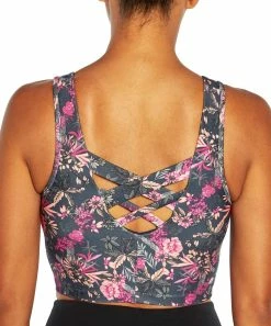 Marika | Steel Blue & Pink Floral Gia Longline Sports Bra -Outlet Marika Store zu109597319 alt 1 tm1665689044