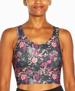 Marika | Steel Blue & Pink Floral Gia Longline Sports Bra -Outlet Marika Store zu109597319 alt 2 tm1665689044