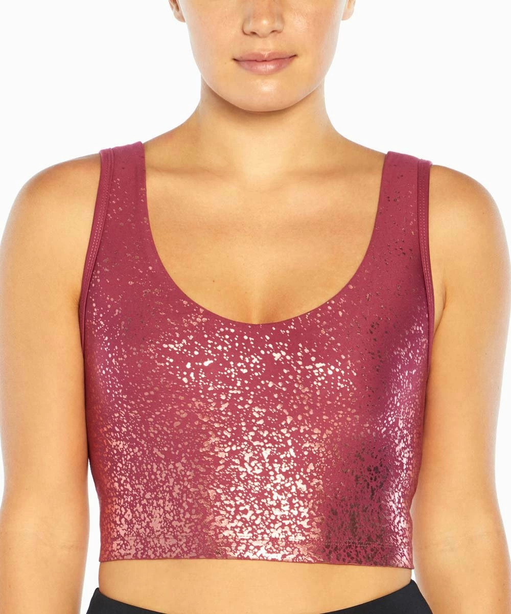 Marika | Violet Quartz & Rose Gold Shimmer Carter Longline Sports Bra 5 Marika | Violet Quartz & Rose Gold Shimmer Carter Longline Sports Bra - Image 3