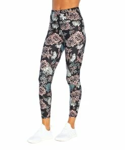 Marika | Black & Mauve Floral High-Rise 25'' Leggings - Women -Outlet Marika Store zu109730232 alt 2 tm1666114371