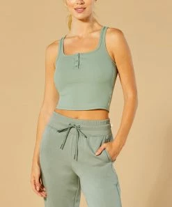 Marika | Chinois Green Button-Front Milly Crop Tank - Women -Outlet Marika Store zu110025635 alt 1 tm1666961609