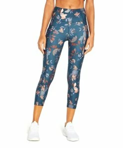 Marika | Midnight Navy Playful Floral Jenna Capri Leggings - Plus