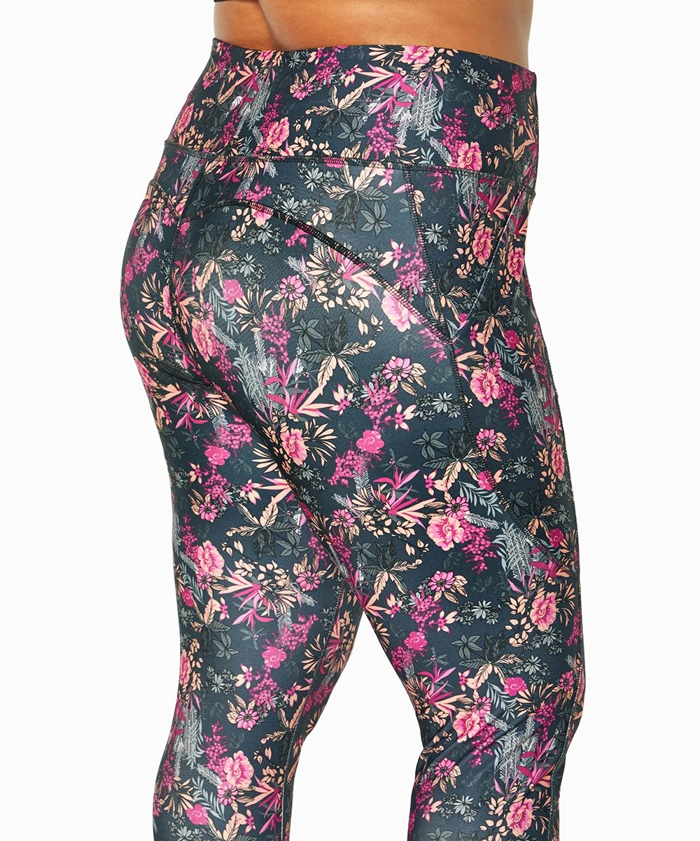 Marika | Ombré Blue & Pink Floral Carson Capri Leggings - Plus 4 Marika | Ombré Blue & Pink Floral Carson Capri Leggings - Plus - Image 2