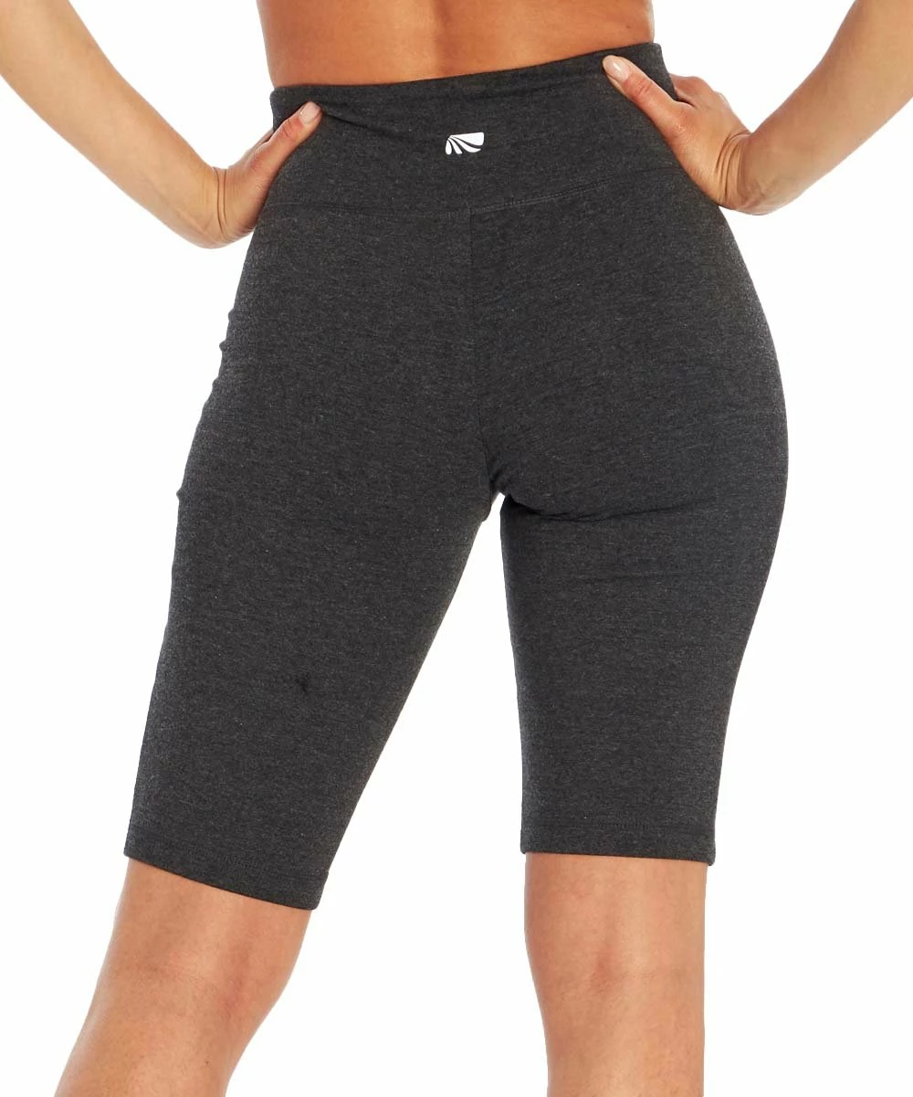 Marika | Heather Charcoal 11.5'' Tummy-Control High-Waist Bike Shorts - Women 4 Marika | Heather Charcoal 11.5'' Tummy-Control High-Waist Bike Shorts - Women - Image 2