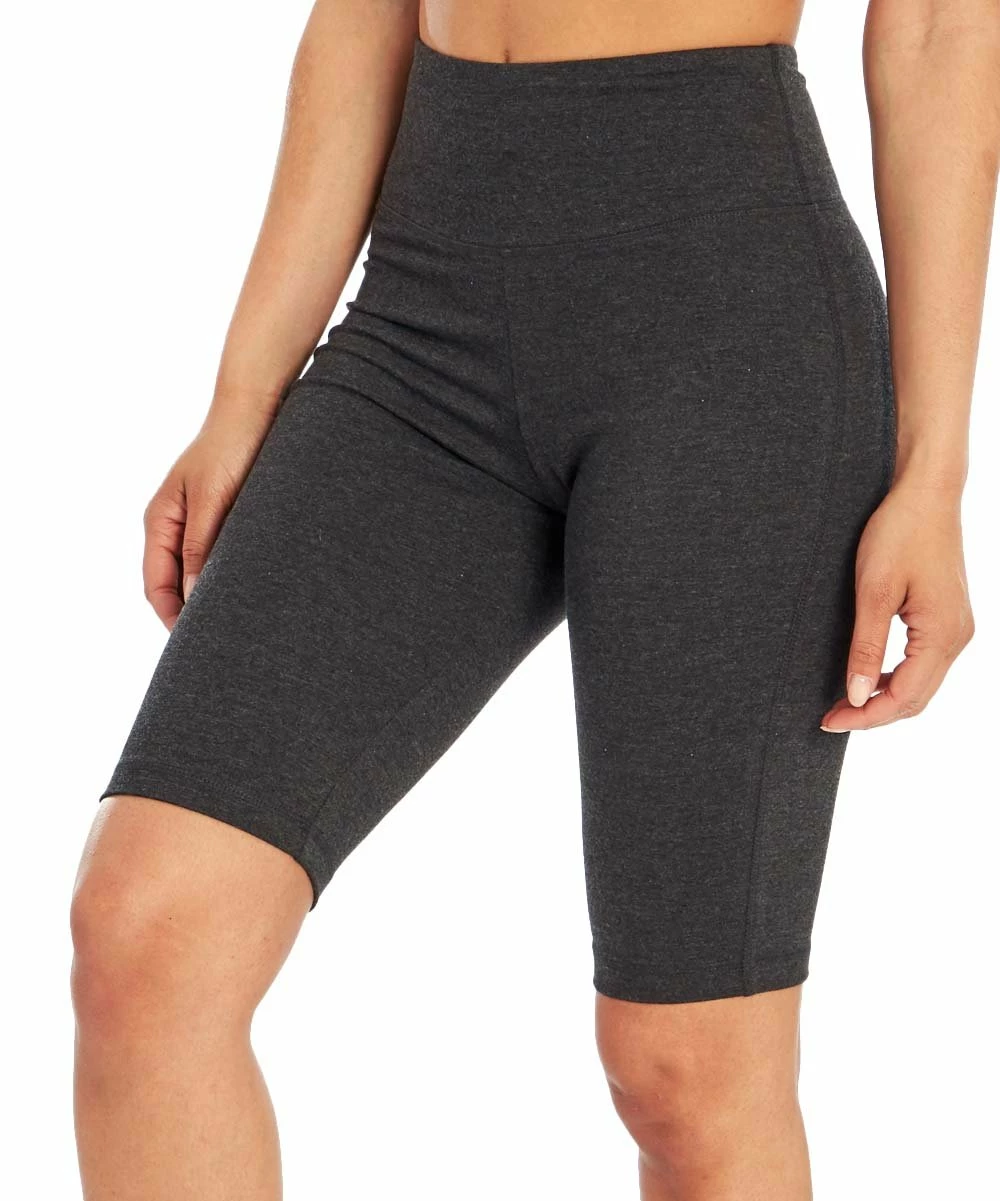 Marika | Heather Charcoal 11.5'' Tummy-Control High-Waist Bike Shorts - Women 5 Marika | Heather Charcoal 11.5'' Tummy-Control High-Waist Bike Shorts - Women - Image 3