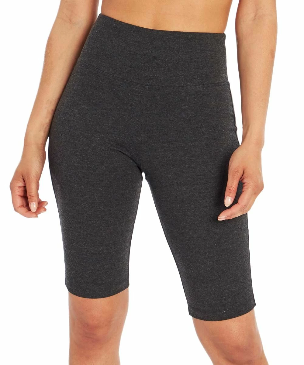 Marika | Heather Charcoal 11.5'' Tummy-Control High-Waist Bike Shorts - Women 3 Marika | Heather Charcoal 11.5'' Tummy-Control High-Waist Bike Shorts - Women