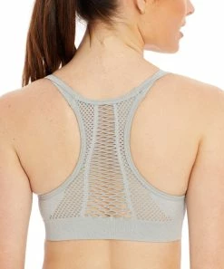 Marika | Heather Gray Skylar Racerback Sports Bra