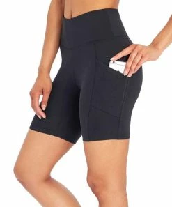 Marika | Black 7'' Pocket High-Waist Tummy-Control Bike Shorts - Women -Outlet Marika Store zu73051987 alt 1 tm1657557088