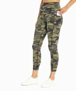 Marika | Black & Green 25'' Watercolor Camo Pocket High-Waist Leggings - Women -Outlet Marika Store zu89817904 alt 3 tm1611753492