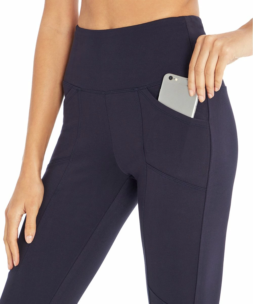 Marika | Midnight Blue 27'' Pocket Ponte Tummy-Control Leggings - Women 4 Marika | Midnight Blue 27'' Pocket Ponte Tummy-Control Leggings - Women - Image 2