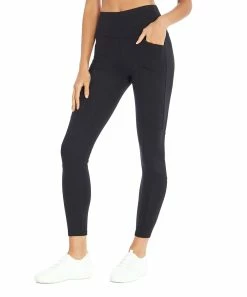 Marika | Black 27'' Pocket Ponte Tummy-Control Leggings - Women