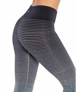 Marika | Heather Charcoal & Oil Blue Stripe 27'' Sydney Seamless Legging - Women -Outlet Marika Store zu92305300 alt 3 tm1613588562