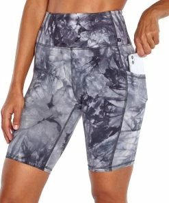 Marika | 9'' Black New Marble Bambie Pocket Bike Shorts - Women