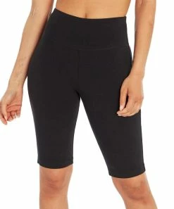 Marika | 11.5'' Black Tummy-Control Mid-Rise Bike Shorts - Women