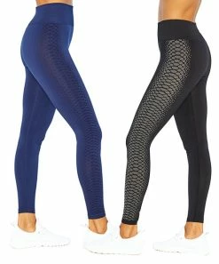 Marika | Blue & Black Snake-Accent Mila 25'' Leggings Set - Women