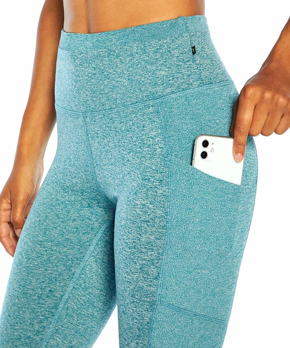 Marika | 25'' Heather Blue Coral Hannah Pocket Leggings - Women 5 Marika | 25'' Heather Blue Coral Hannah Pocket Leggings - Women - Image 3